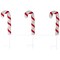 Northlight Lighted Candy Cane Christmas Pathway Lawn Stakes - 20" - Set of 3